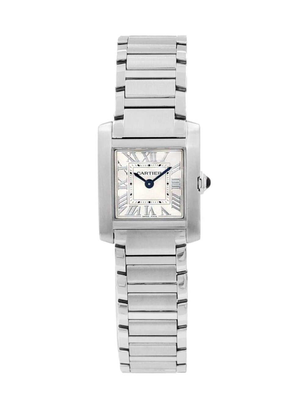 Cartier Tank Francaise Watch Small Silver Roman Numeral Dial